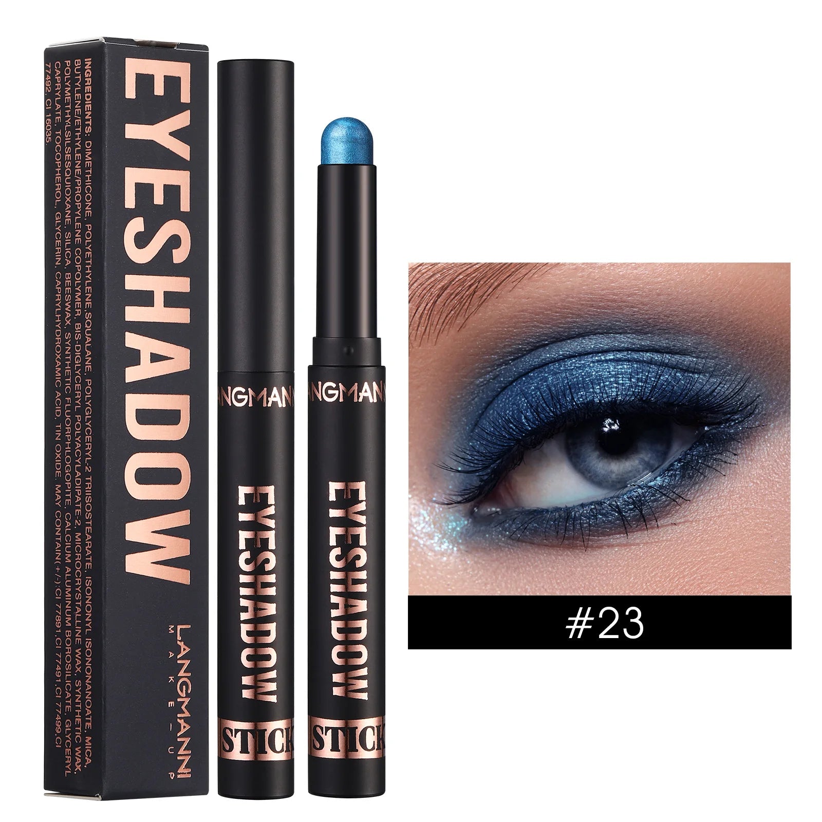 LANGMANNI 16 color pearl eyeshadow stick waterproof long lasting color eyeshadow Face Highlight