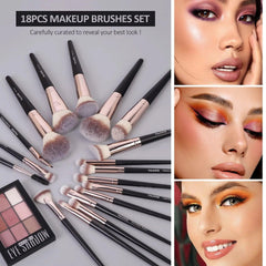 MAANGE 18 Pieces Professional Makeup Brush Facial Foundation Powder Blush Brushes Eyeshadow Flawless Brushes For Women Cosmetic - Jess Deals