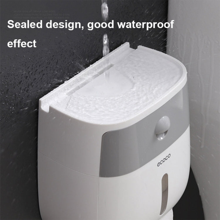 ECOCO E1804 Toilet Multifunctional Double-layers Tissue Rack, White+Gray, White+Black, Pink+Pink, Blue+Blue - Jess Deals