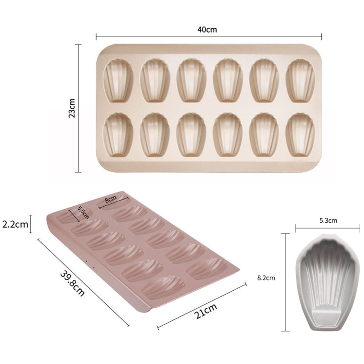 BM1067 Shell Shaped Non-stick Cake Mold Kitchen Biscuit Pan Baking Mold, 4pcs Shell, Silver Thicken, Pink Thicken, White Thicken - Jess Deals