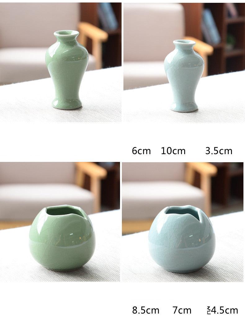 Living Room Modern Creative Small Celadon Vase - Jess Deals
