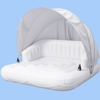 Large 70-Inch Inflatable Pool Float For 2 Adults - Detachable Sun Canopy & Dual Cup Holders - Beach/Pool Lounger Raft