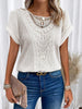 Summer Hollow Out Short-sleeved T-shirt Women's Clothing - Jess Deals