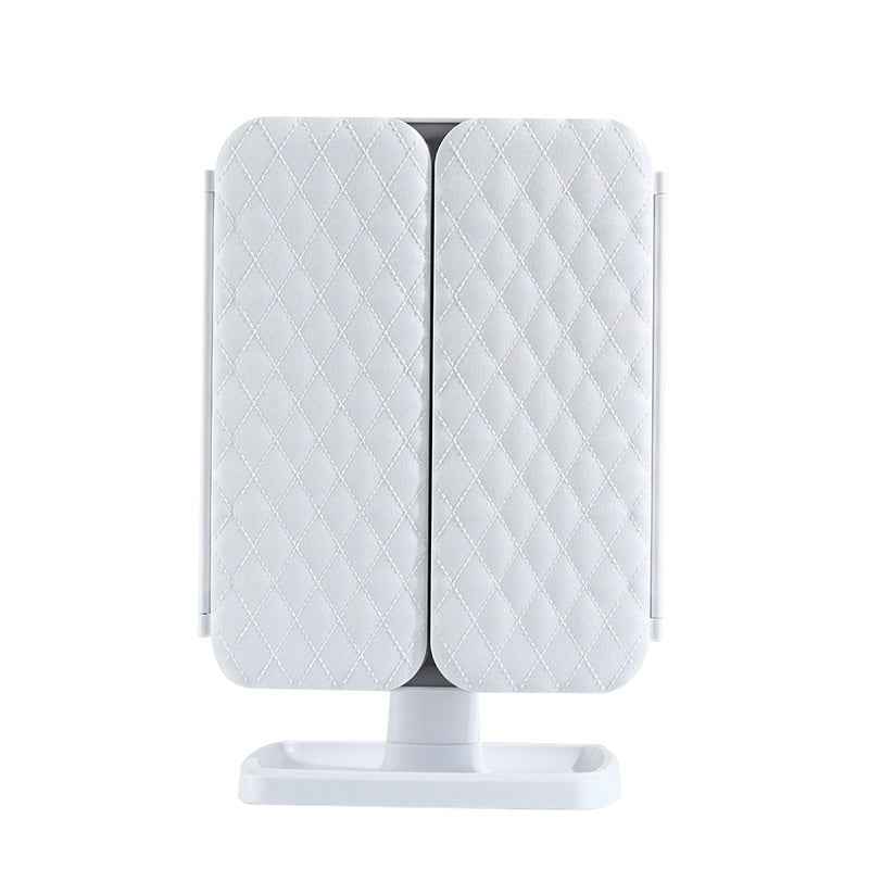 Smart LED Light Makeup Mirror Desktop Desktop Three-sided Folding Beauty Makeup Dressing 270 Degree Super Wide Angle Goddess Ceremony