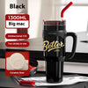 Big Mac Thermos Large Capacity Water Cup Stainless Steel Car Office Tea Straw Kettle Ice Mug Men