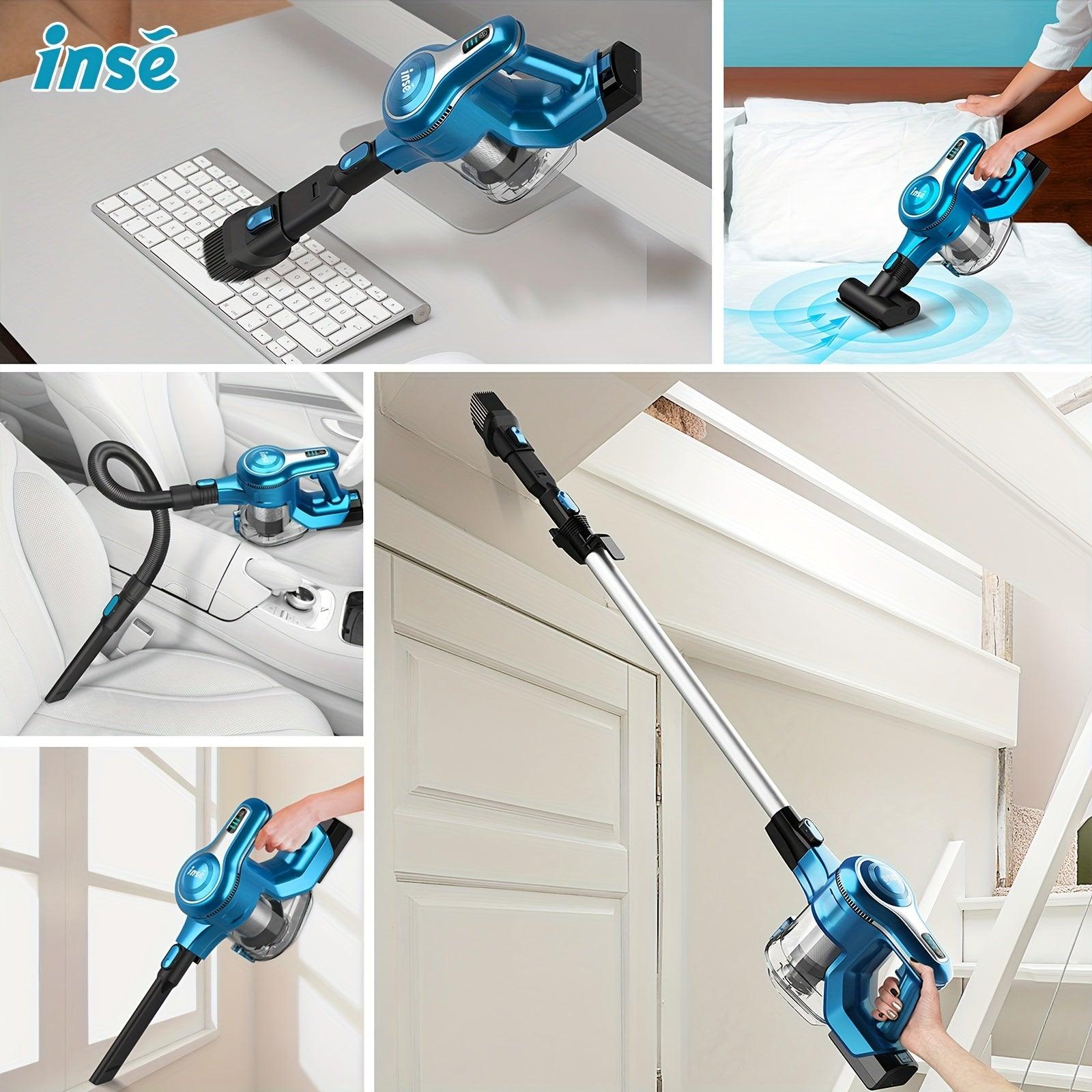 INSE S6P PRO Cordless Vacuum Cleaner 23Kpa 265W Brushless Motor Stick Vacuum, 40 Mins Runtime 2Sets 2500mAh Rechargeable Battery - Jess Deals