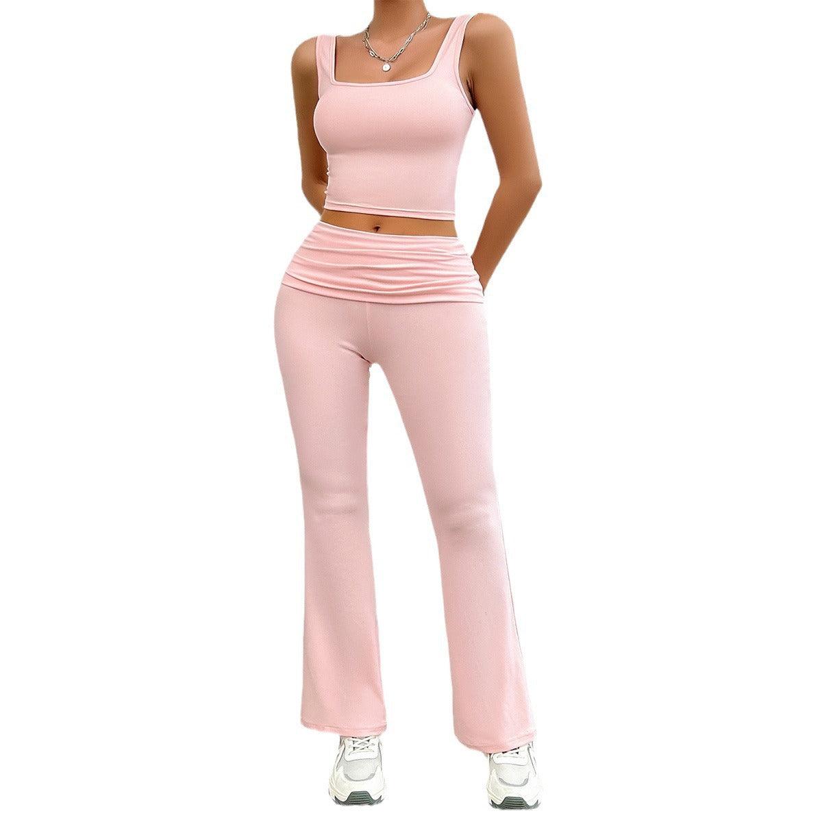Women's Fashion Casual Solid Color Vest Body-hugging Suit - Jess Deals