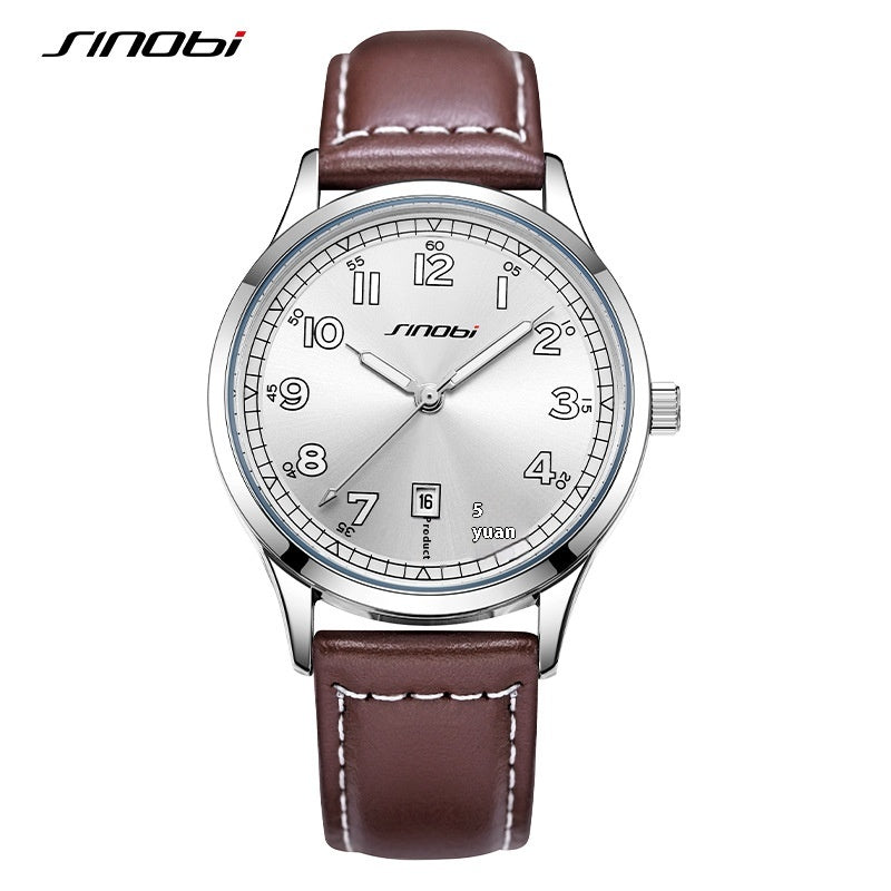 Sinobi Brand Men's Watch Casual Fashion Guangzhou Watch Belt Waterproof Watch Men's Foreign Trade Men's Watch