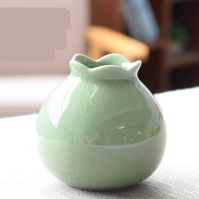 Living Room Modern Creative Small Celadon Vase - Jess Deals