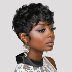 Multi-color Short Curly Wig