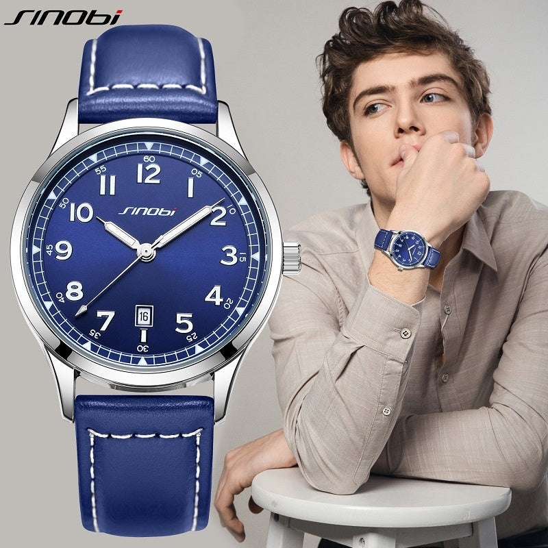 Sinobi Brand Men's Watch Casual Fashion Guangzhou Watch Belt Waterproof Watch Men's Foreign Trade Men's Watch