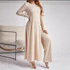 Knitted Striped Two-piece Set Dress