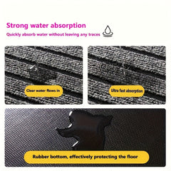 Striped Anti Slip Waterproof Door Mat, Durable Dust-proof Outdoor Entrance Carpet, Easy To Clean And Cut Design, Seven Striped Door Entrance Carpet, Balcony And Corridor Anti Fouling Mat, Kitchen Floor Mat, Oil Resistant And